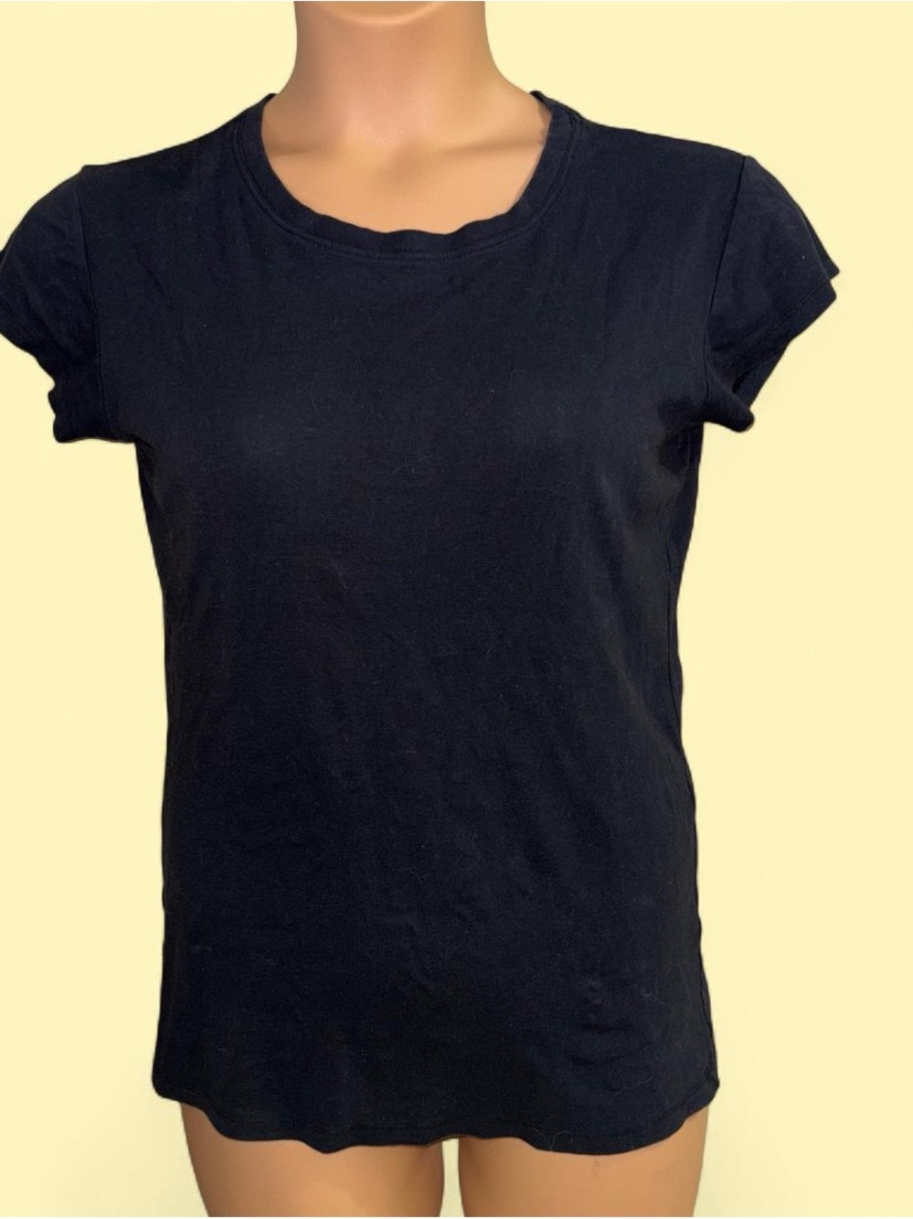 Black Short Sleeve Crewneck Tee